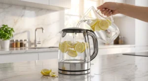 جرم گیری کتری برقی با لیمو ترش
