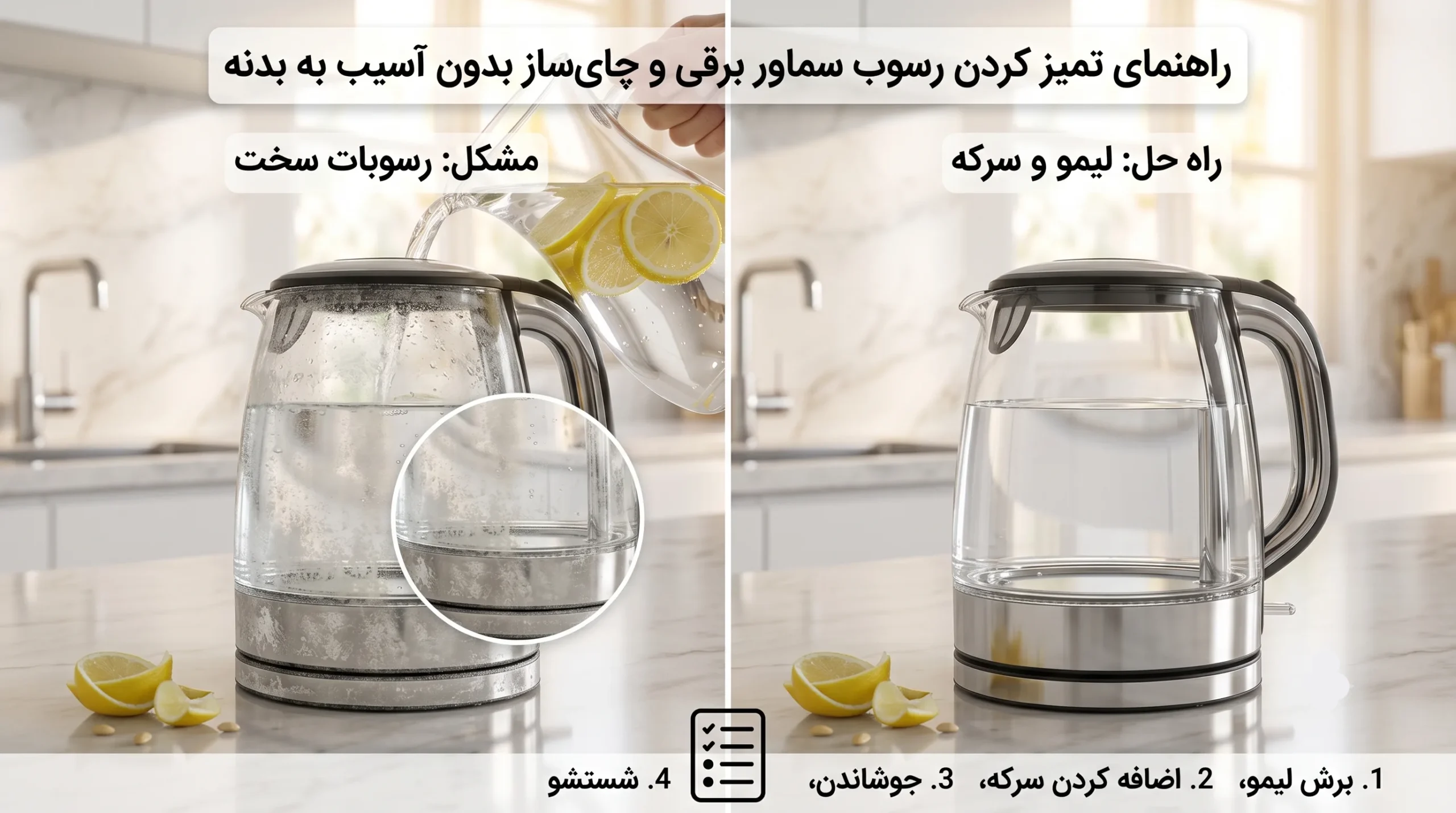 رسوب سماور برقی
